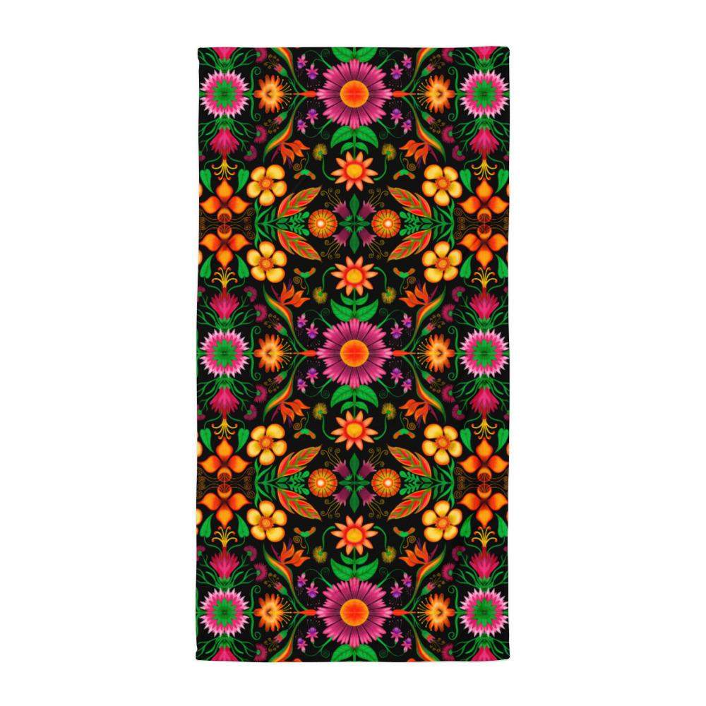 Wild flowers in a luxuriant jungle Towel-All-over sublimation towels
