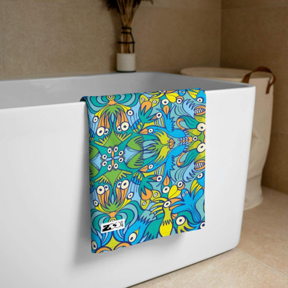Exotic birds tropical pattern Towel-All-over sublimation towels