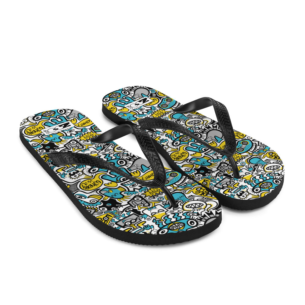 Discover a whole Doodle world in Lost city Flip-Flops. Overview