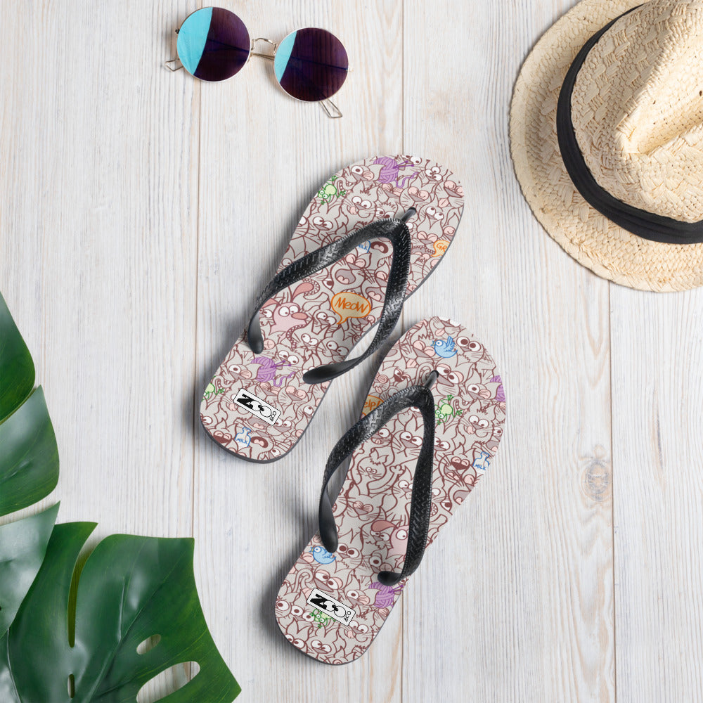 Exclusive design only for real cat lovers Flip-Flops. Lifestyle