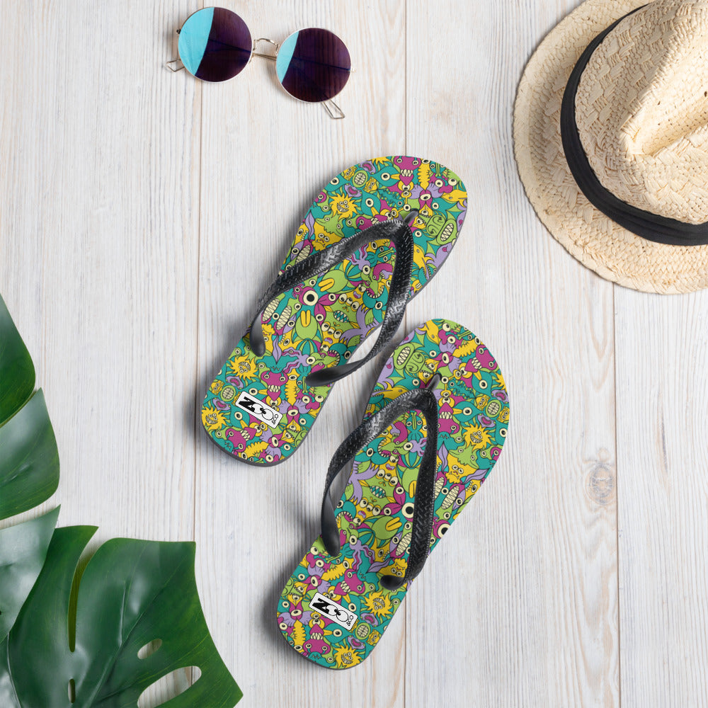 It's life but not as we know it pattern design Flip-Flops. Lifestyle