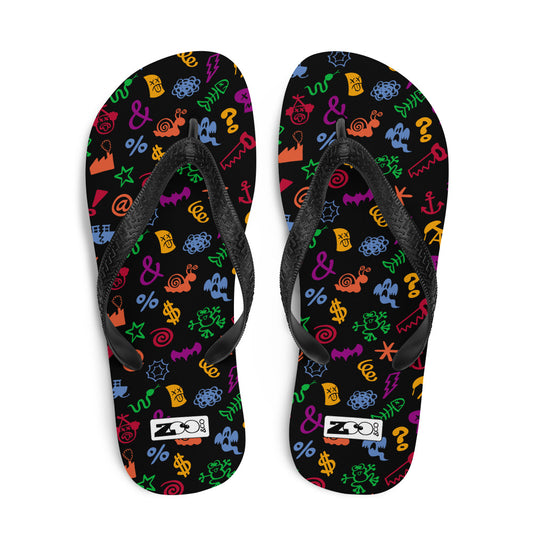 Wear these bad words Flip-Flops, swear with confidence, keep your smile. Top view