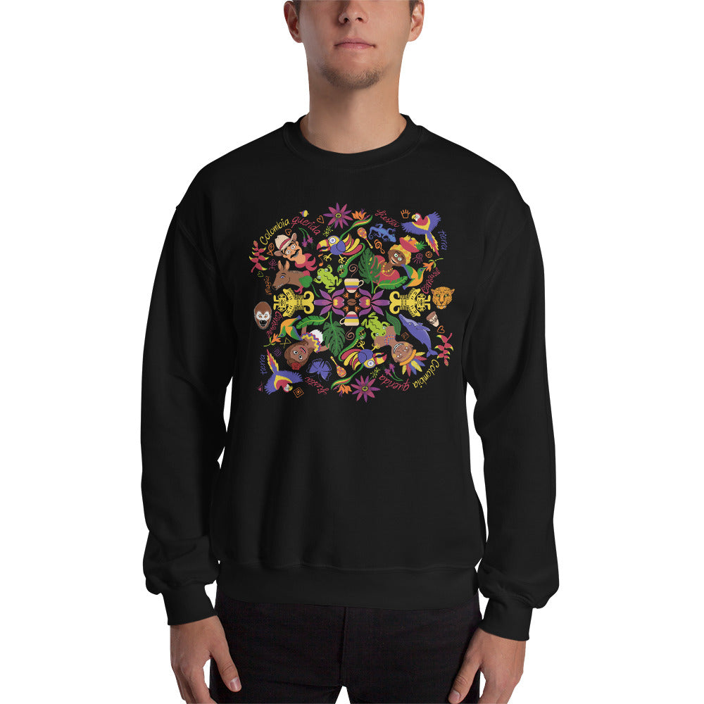 Colombia, the charm of a magical country mandala Unisex Sweatshirt. Man