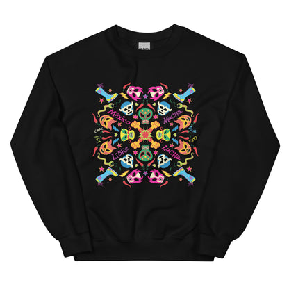 Mexican wrestling colorful party Unisex Sweatshirt