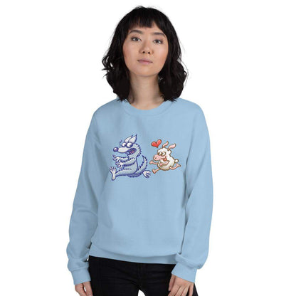Sheep in love running after a wolf Unisex Sweatshirt-Women's sweatshirts
