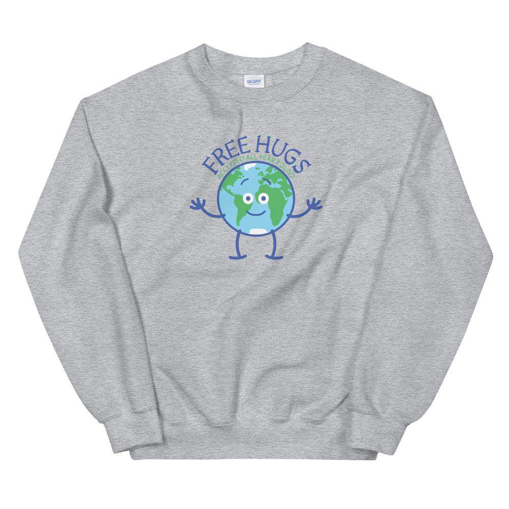 Planet Earth accepts free hugs all year round Unisex Sweatshirt-Unisex sweatshirts