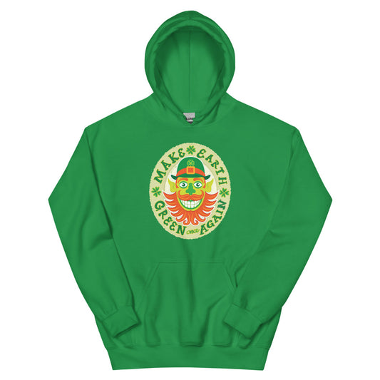Make Earth green again, it’s Saint Patrick’s Day Unisex Hoodie. Front view