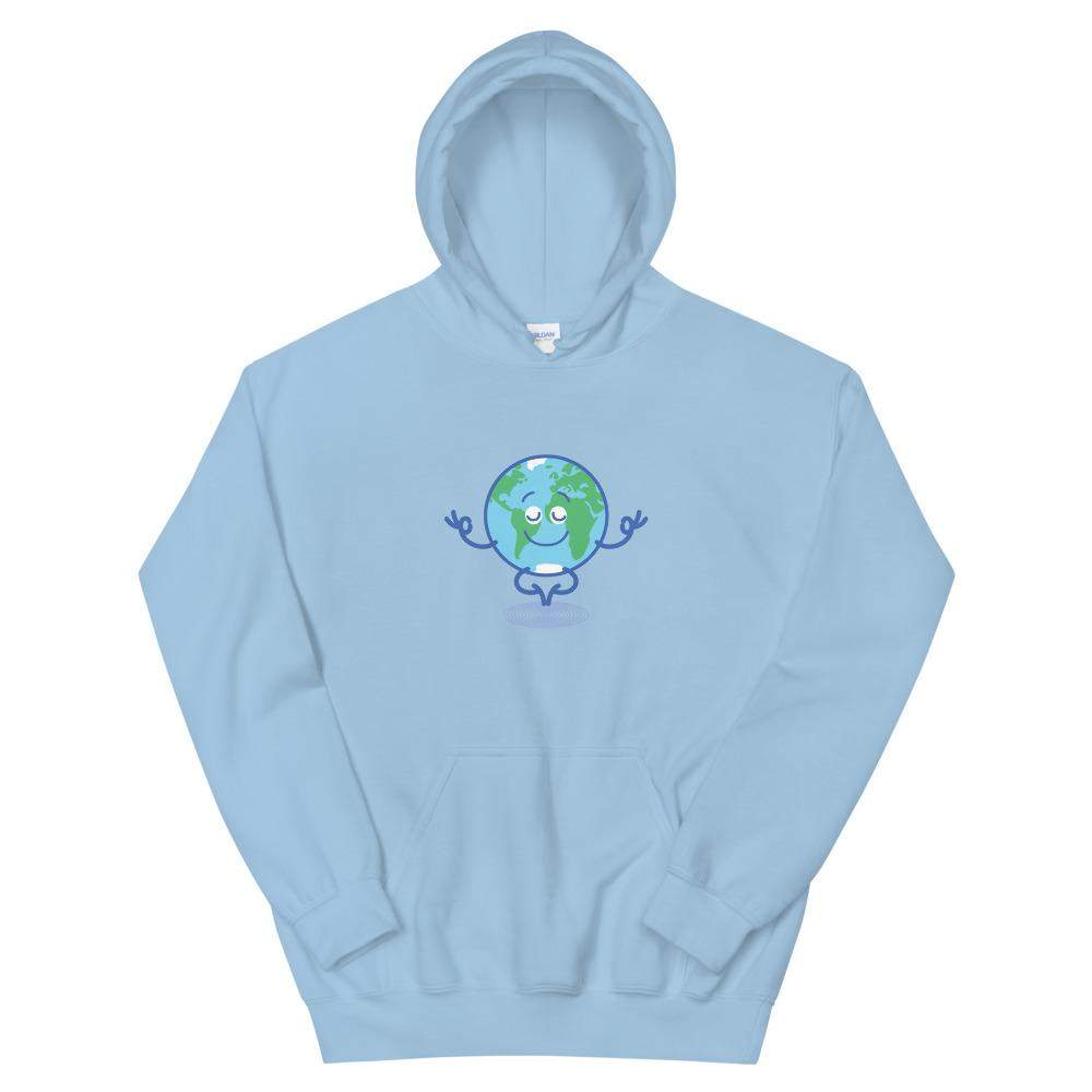 Happy Earth in deep meditation Unisex Hoodie-Unisex hoodies