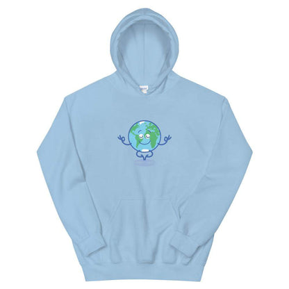 Happy Earth in deep meditation Unisex Hoodie-Unisex hoodies