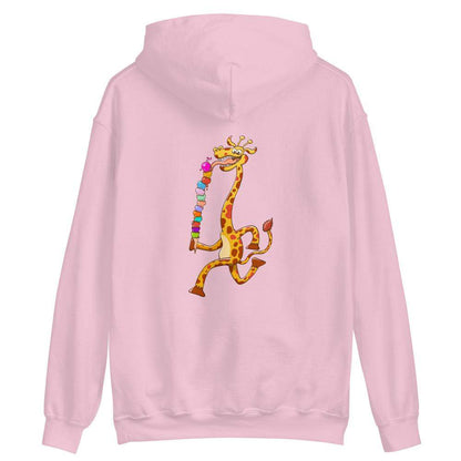 Cool giraffe eating ice cream Unisex Hoodie-Unisex hoodies