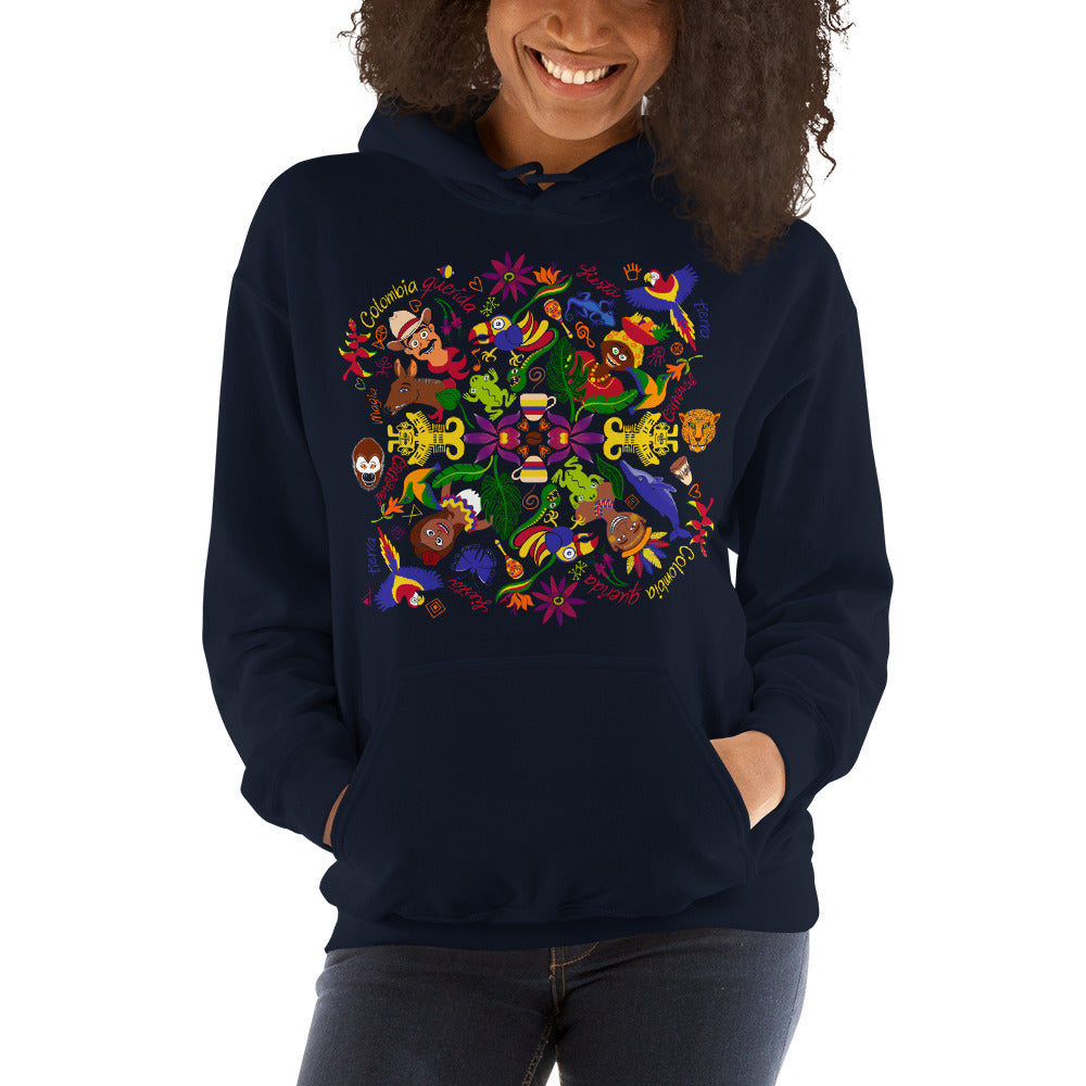 Colombia, the charm of a magical country mandala Unisex Hoodie. Woman