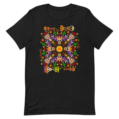 Mexican skulls celebrating the Day of the dead Short-Sleeve Unisex T-Shirt-Short-Sleeve Unisex T-Shirts