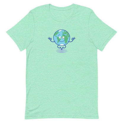 Happy Earth in deep meditation Short-Sleeve Unisex T-Shirt-Short-Sleeve Unisex T-Shirts