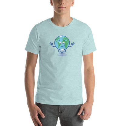 Happy Earth in deep meditation Short-Sleeve Unisex T-Shirt-Short-Sleeve Unisex T-Shirts