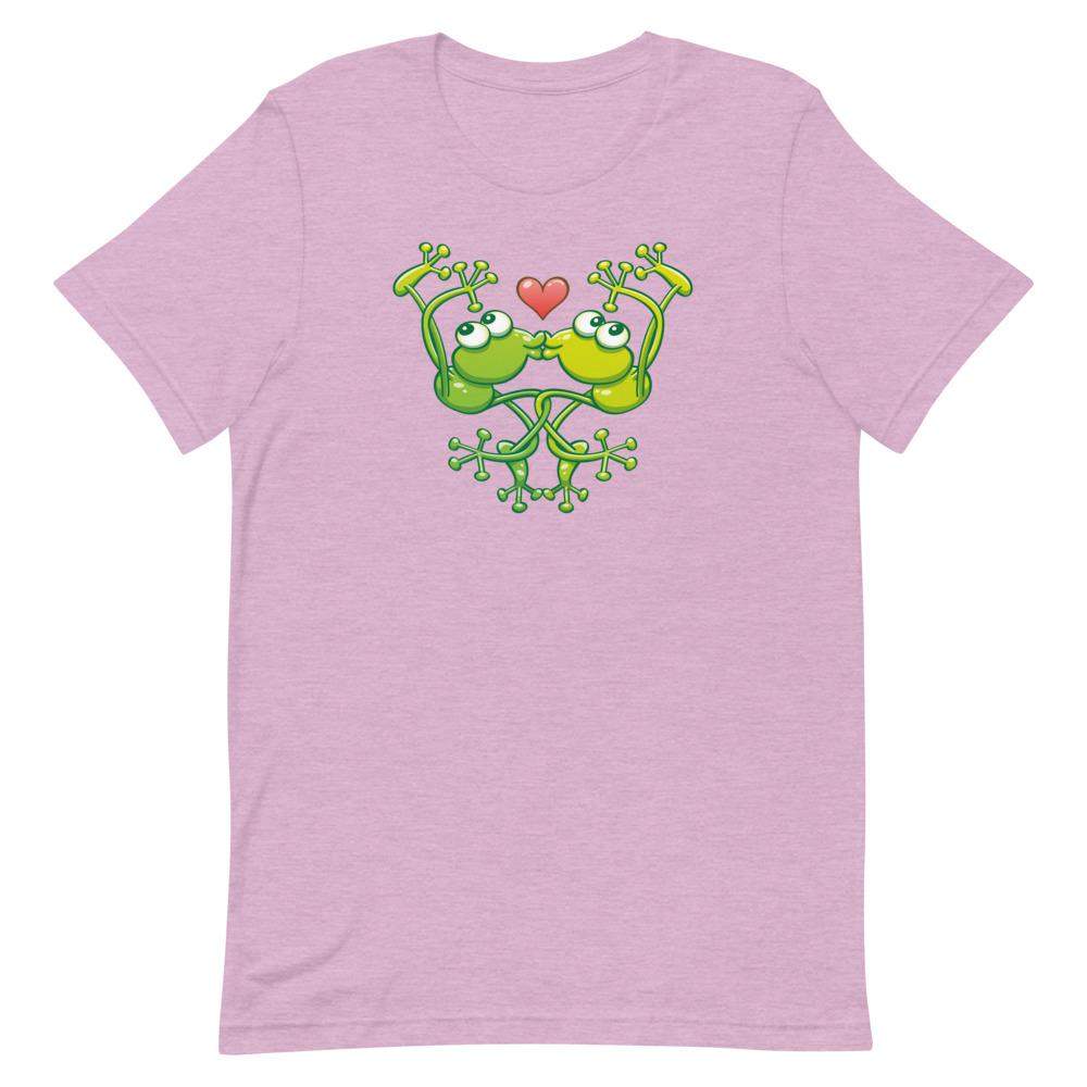 Cute frogs acrobatic kiss Short-Sleeve Unisex T-Shirt-Short-Sleeve Unisex T-Shirts