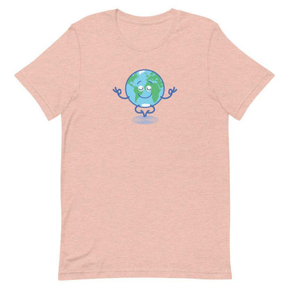 Happy Earth in deep meditation Short-Sleeve Unisex T-Shirt-Short-Sleeve Unisex T-Shirts