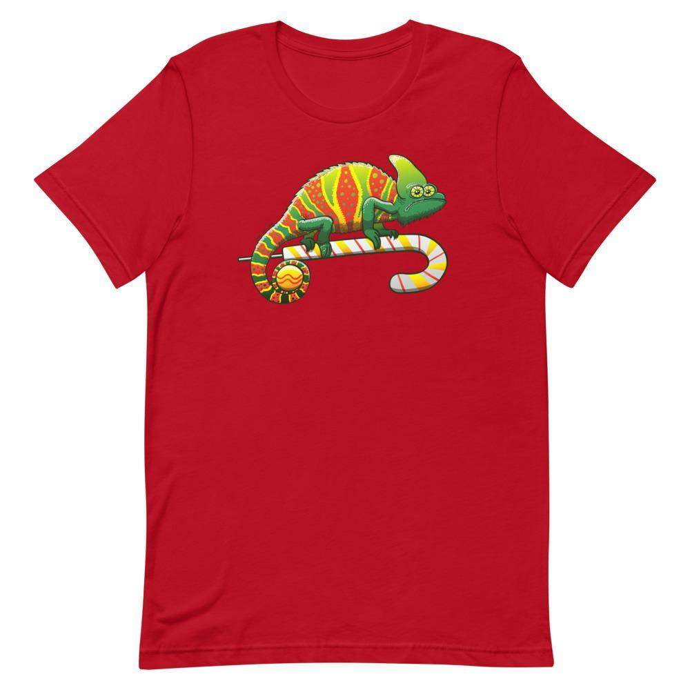 Christmas chameleon ready for the big season Short-Sleeve Unisex T-Shirt-Short-Sleeve Unisex T-Shirts
