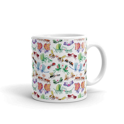 Cool insects madly in love White glossy mug-White glossy mugs