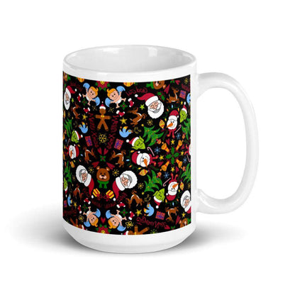 The joy of Christmas pattern design White glossy mug-White glossy mugs