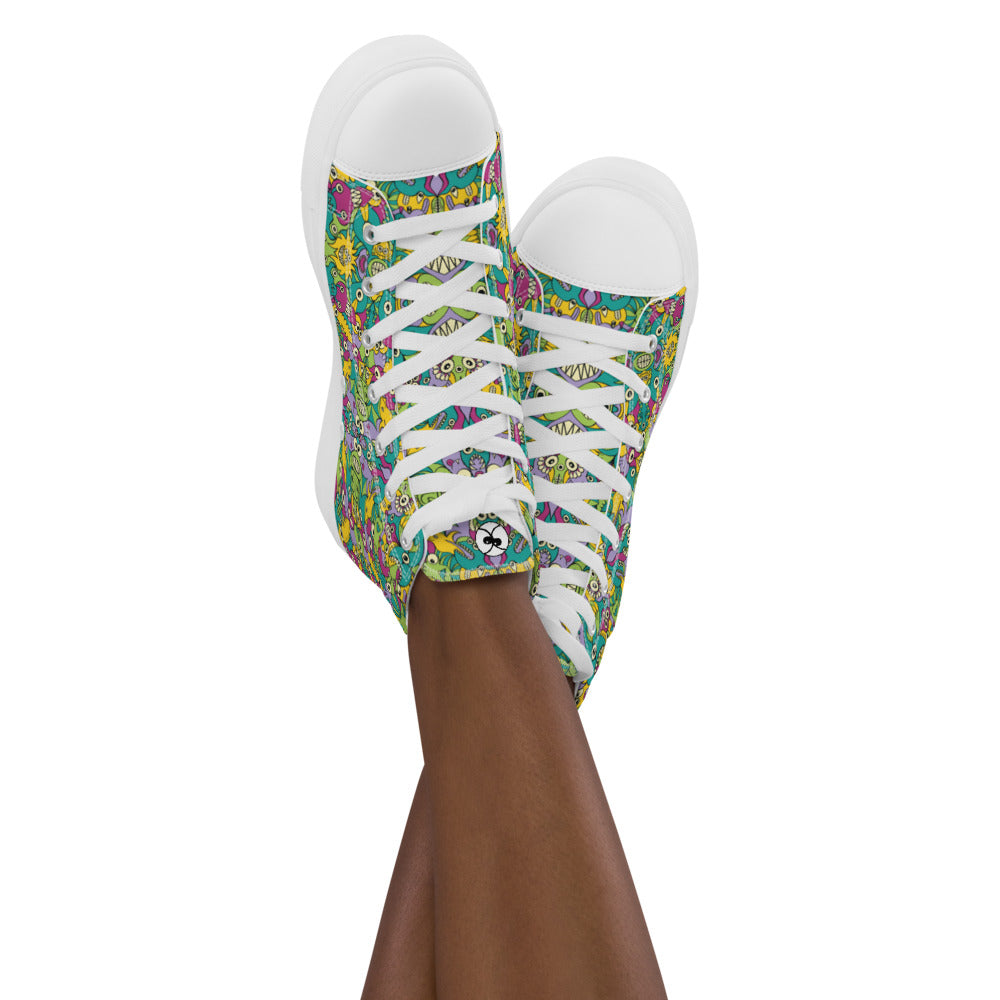 It’s life but not as we know it pattern design Women’s high top canvas shoes. Lifestyle