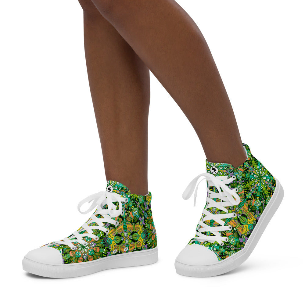 Only for true insects lovers pattern design Women’s high top canvas shoes. Lifestyle