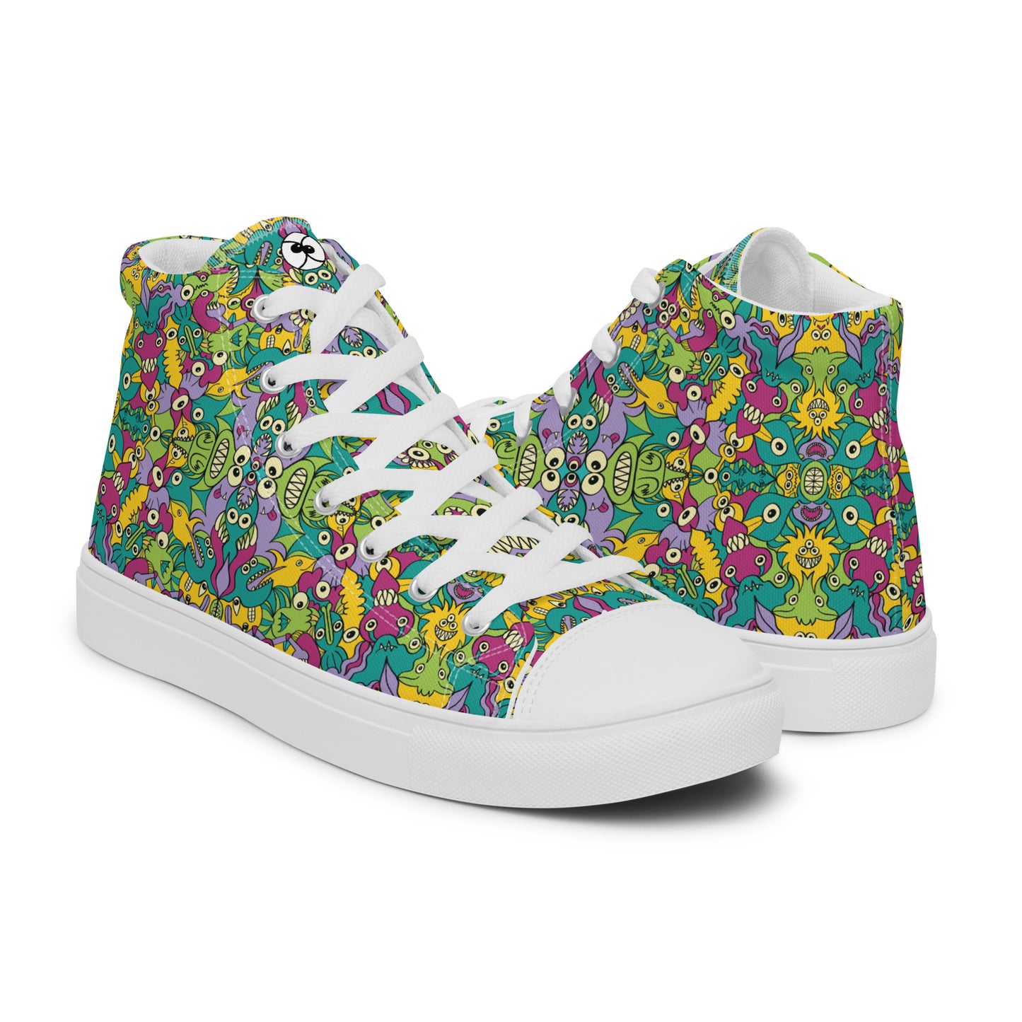 It’s life but not as we know it pattern design Women’s high top canvas shoes. Overview