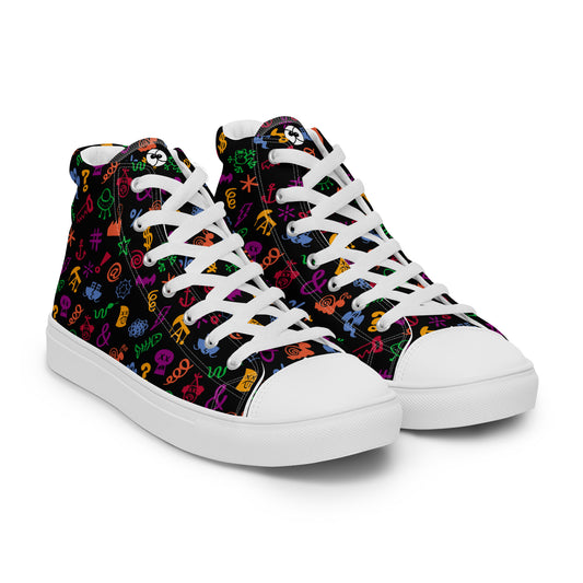 X Wear these Women’s high top canvas shoes, swear with confidence, keep your smile. Overview