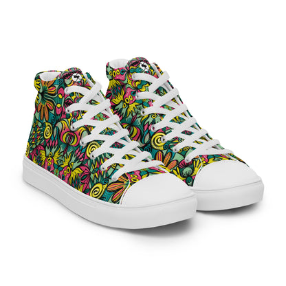 Exploring Jungle Oddities: Inspiration from the Fascinating Wildflowers of the Tropics. Women’s high top canvas shoes. Overview