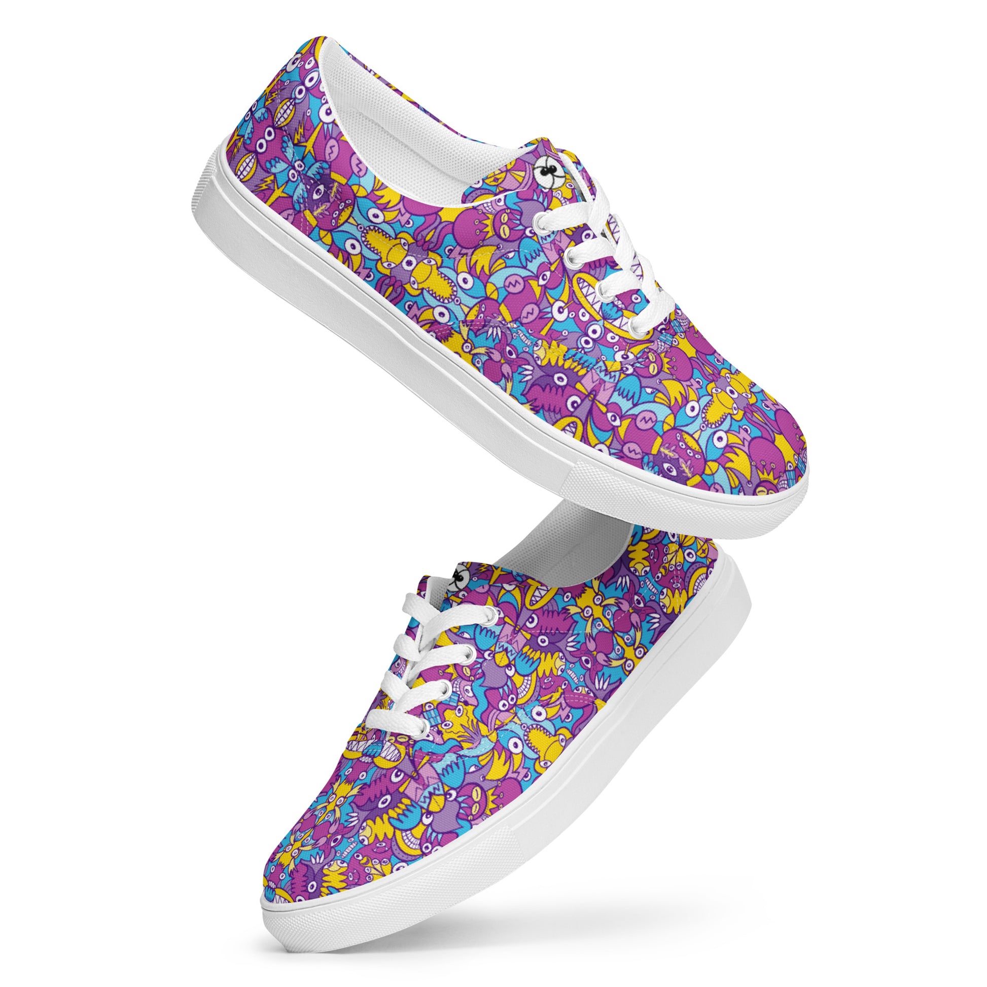Doodle art compulsion is out of control Women’s lace-up canvas shoes. Playing with shoes
