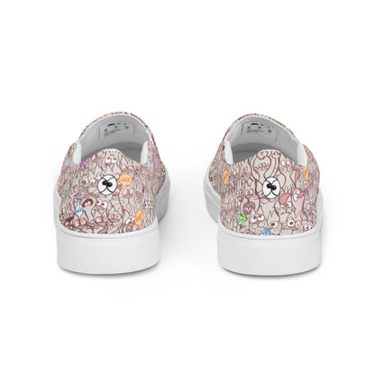 Exclusive design only for real cat lovers Women’s slip-on canvas shoes. Back view