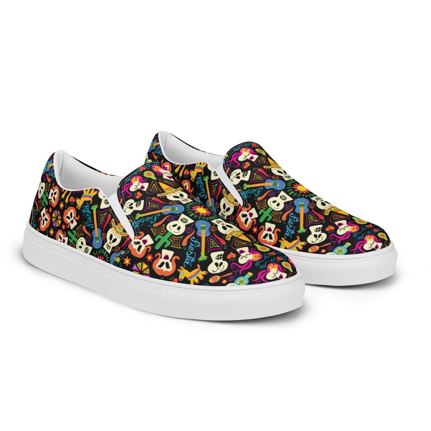 Day of the dead Mexican holiday Women’s slip-on canvas shoes. Overview