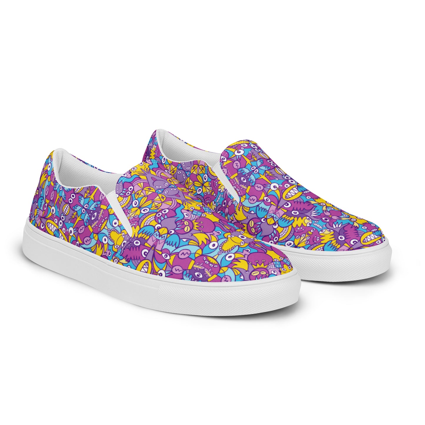 Doodle art compulsion is out of control Women’s slip-on canvas shoes. Overview