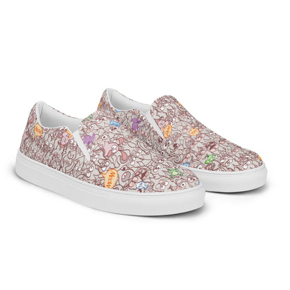 Exclusive design only for real cat lovers Women’s slip-on canvas shoes. Overview