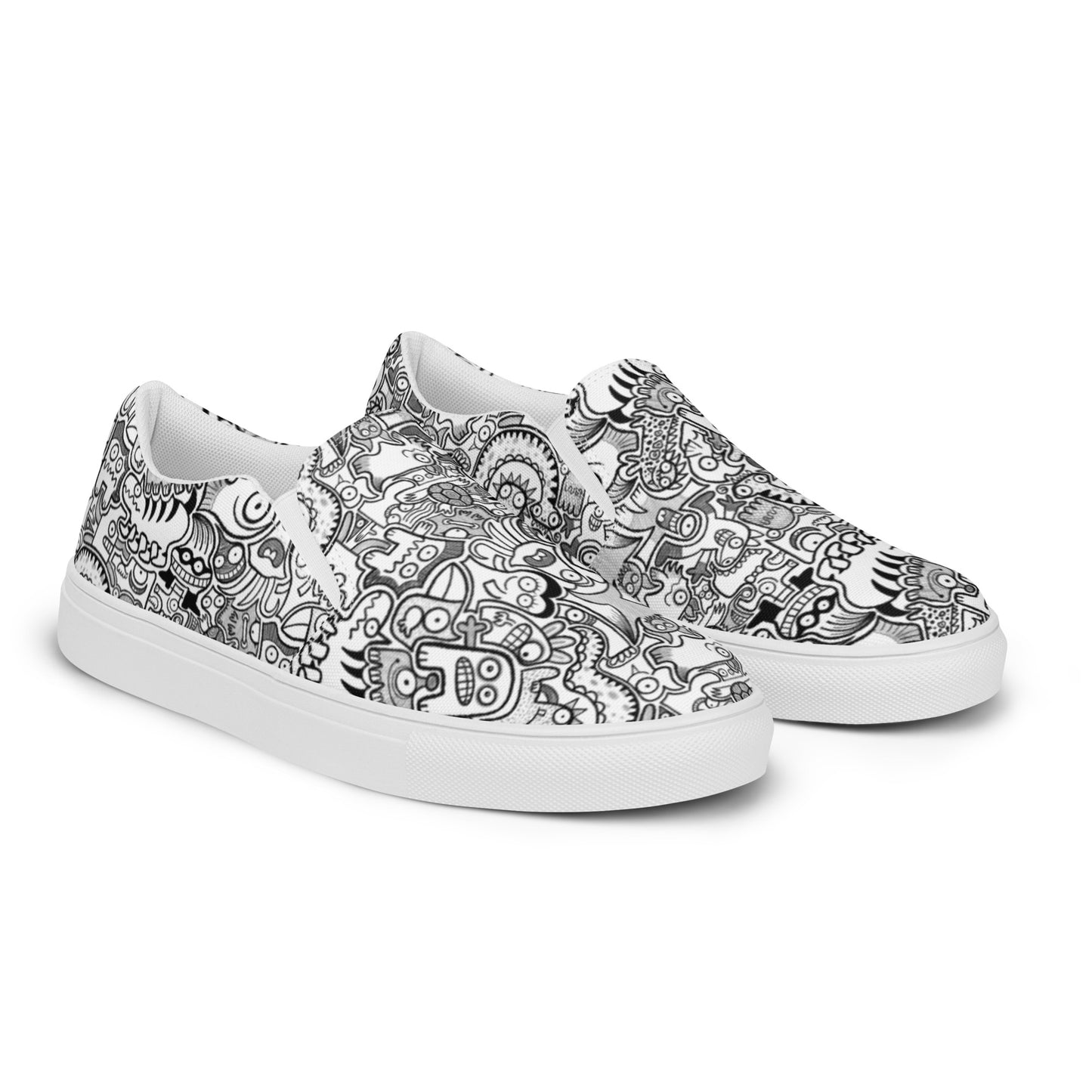 Fill your world with cool doodles Women’s slip-on canvas shoes. Overview