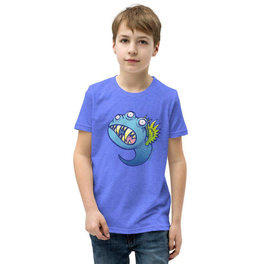 Winged little blue monster Youth Short Sleeve T-Shirt-Youth Short Sleeve T-Shirt