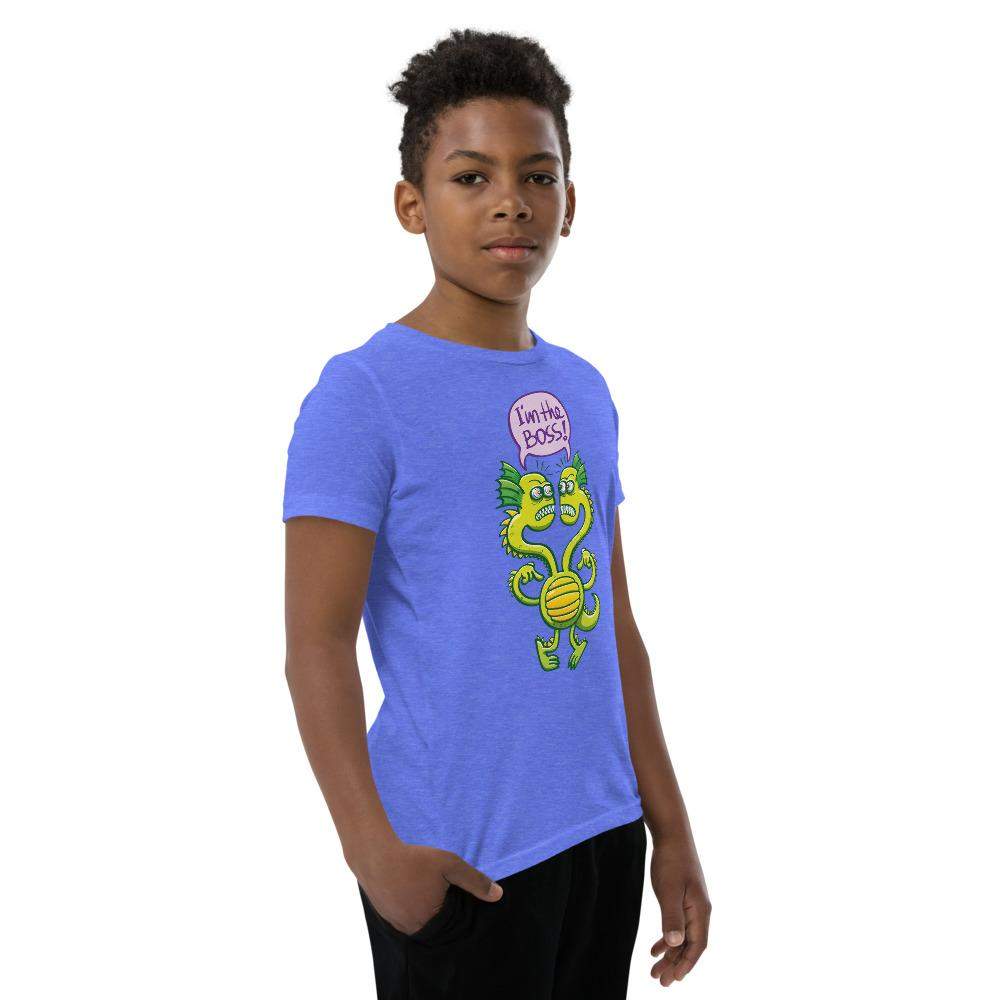 Two-headed bossy monster Youth Short Sleeve T-Shirt-Youth Short Sleeve T-Shirt