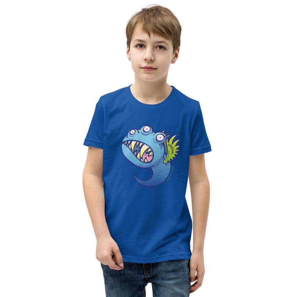 Winged little blue monster Youth Short Sleeve T-Shirt-Youth Short Sleeve T-Shirt
